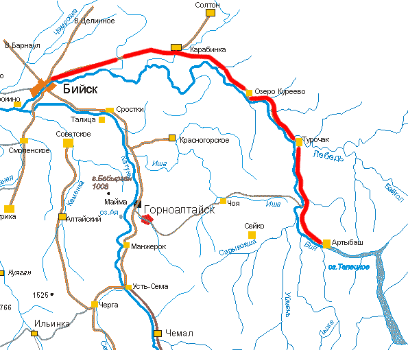 Бийск – Турочак – Артыбаш