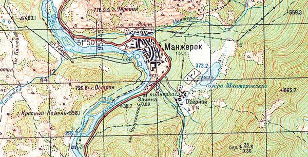 Карта Манжерок